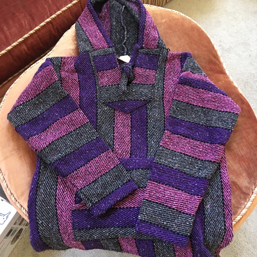 Purple Baja Hoodie Womens Large